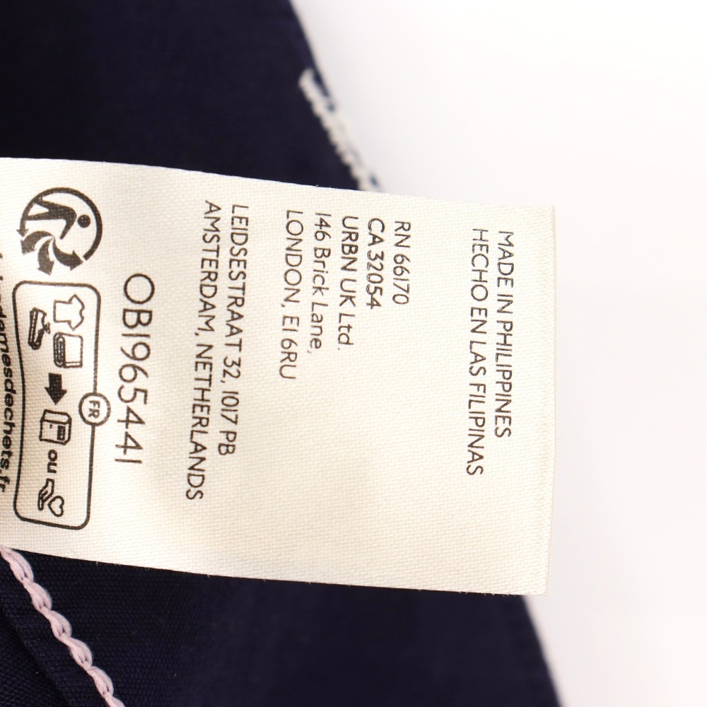 Maeve Women's The Colette Wide Leg Cropped Pants Size 30 Navy Contrast Stitch - Picture 5 of 7